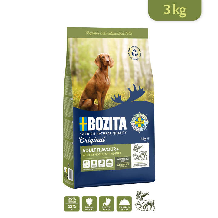 BOZITA Hunde-Trockenfutter Original Adult Flavour Plus Rentier